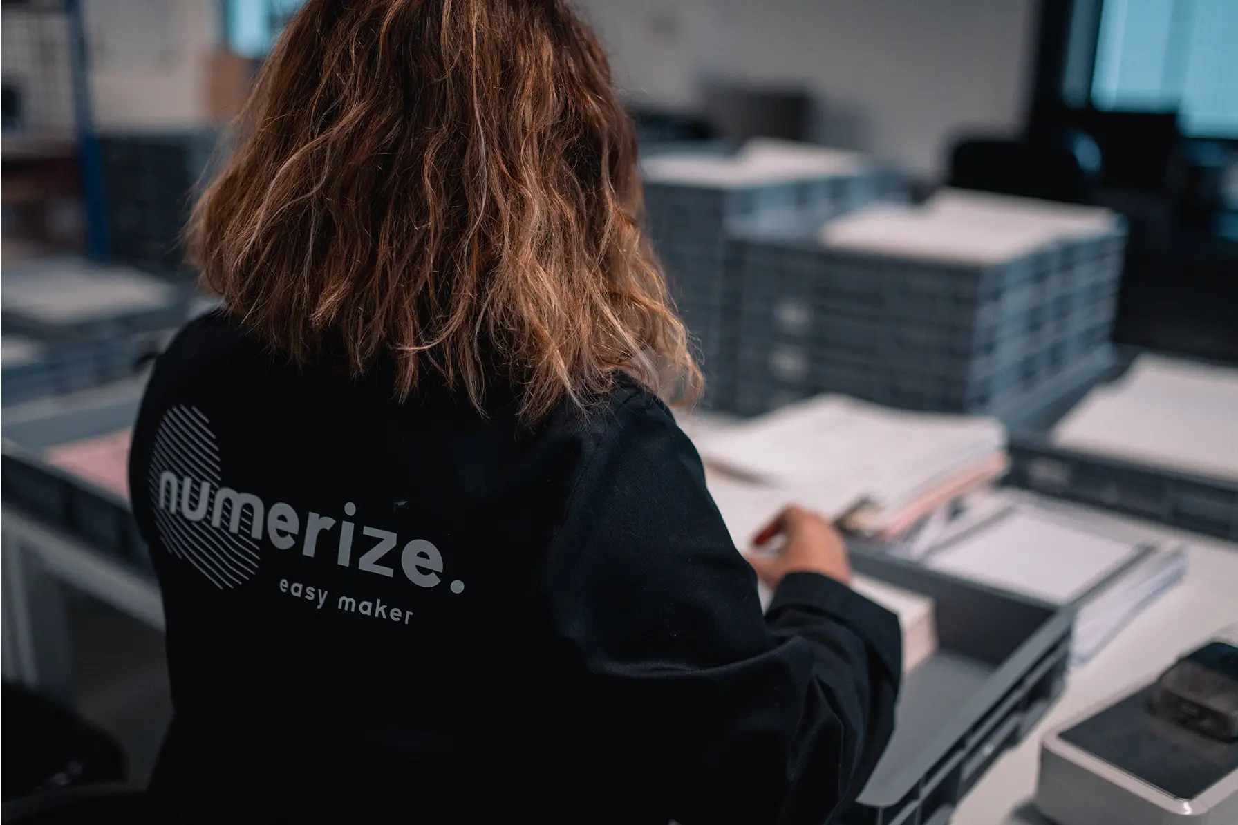opératrice de numérisation
